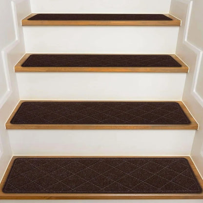 Non-Slip Stair Treads 8x30 Inch - Washable & Reusable Carpet