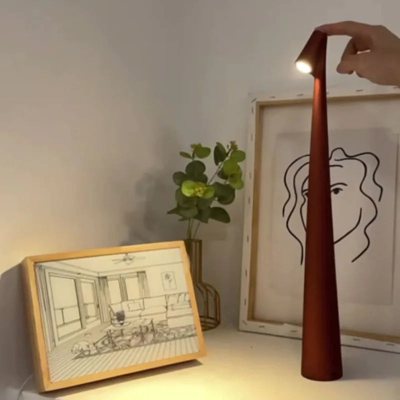 Nordic Creative Art ABS Rechargeable LED Decoration Table Lamp Desk Light For Bar Living Room Bedroom Study Lighting Fixtures