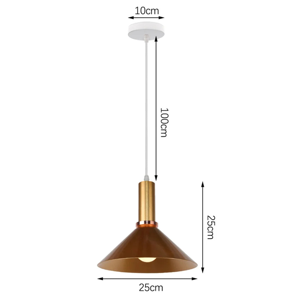 Gold Rust Retro Pendant Light - Vintage Industrial Style