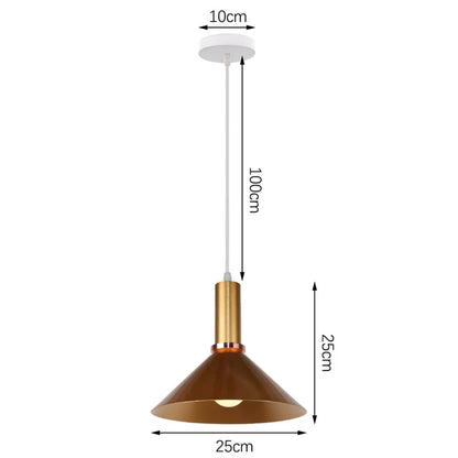 Gold Rust Retro Pendant Light - Vintage Industrial Style