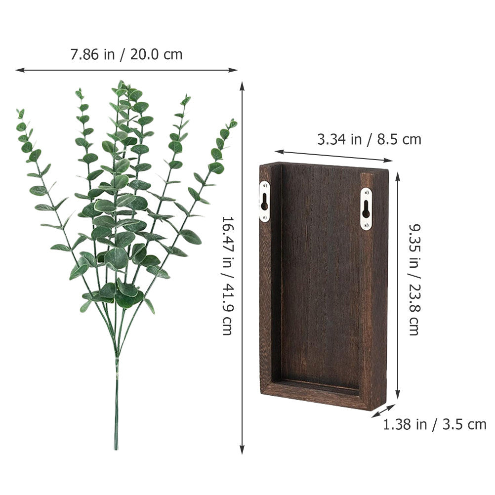 Wooden Flowerpot Basket: Realistic Hanging Door Decor