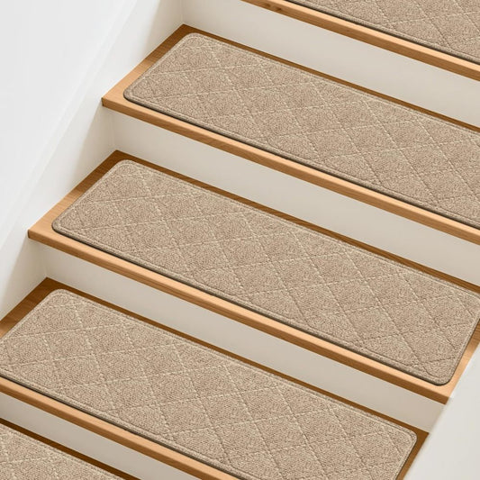 Non-Slip Stair Treads 8x30" Self-Adhesive Carpet Runner