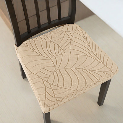Durable Stretch Chair Covers - Leaf Jacquard Slipcovers
