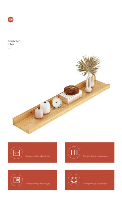 Floating Wooden Shelves: Non-Porous Wall Organizers