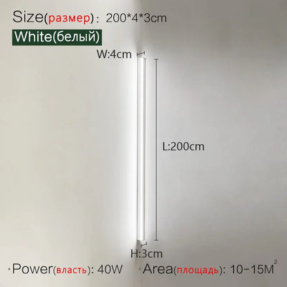 Living room sofa background wall lamp aisle bedroom bedside wall lamp minimalist ceiling lamp light luxury long strip wall lamp