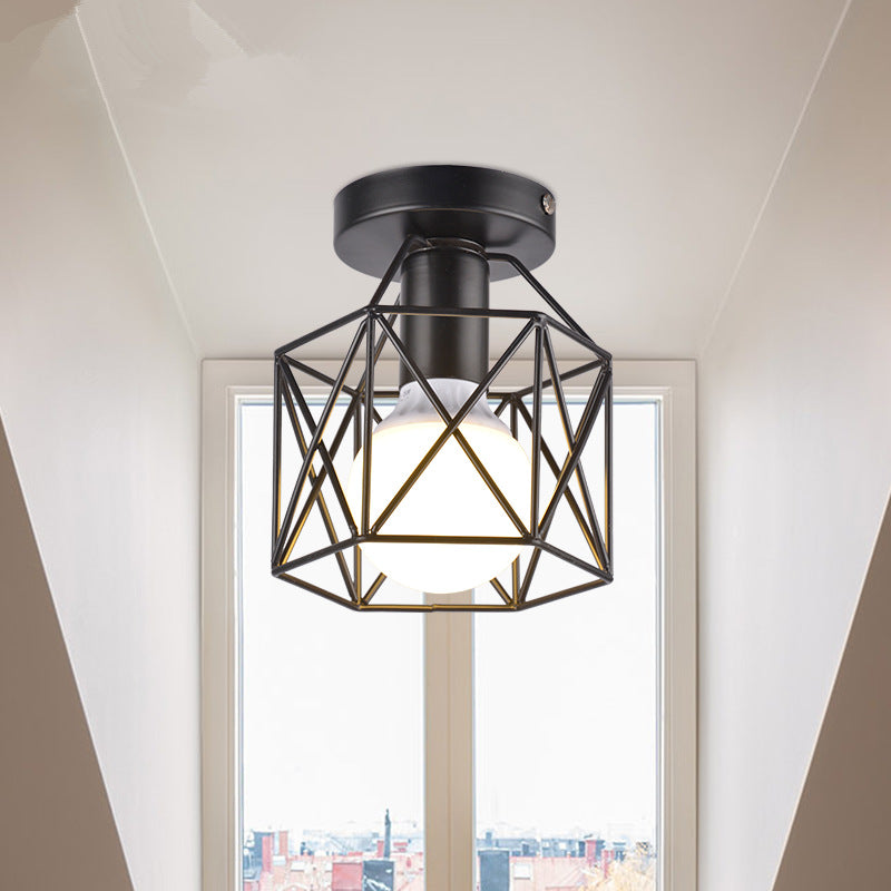 LED Ceiling Light - Nordic Black Iron Modern E27 Fixture