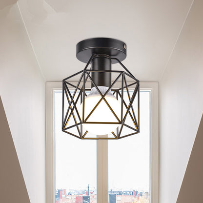 LED Ceiling Light - Nordic Black Iron Modern E27 Fixture