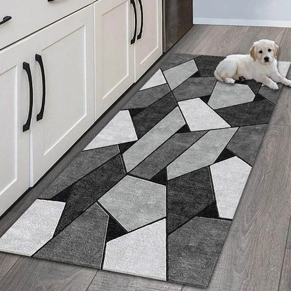 Floor Mat: Geometric Kitchen Floor Mats - Non-Slip VIKAMA Decor