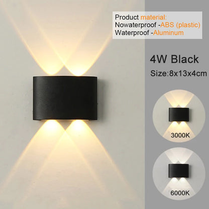 LED Wall Sconces: Modern Up/Down Indoor Outdoor Lights