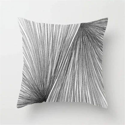 Nordic Geometric Pillow Cover 45x45CM - Black & White Chic