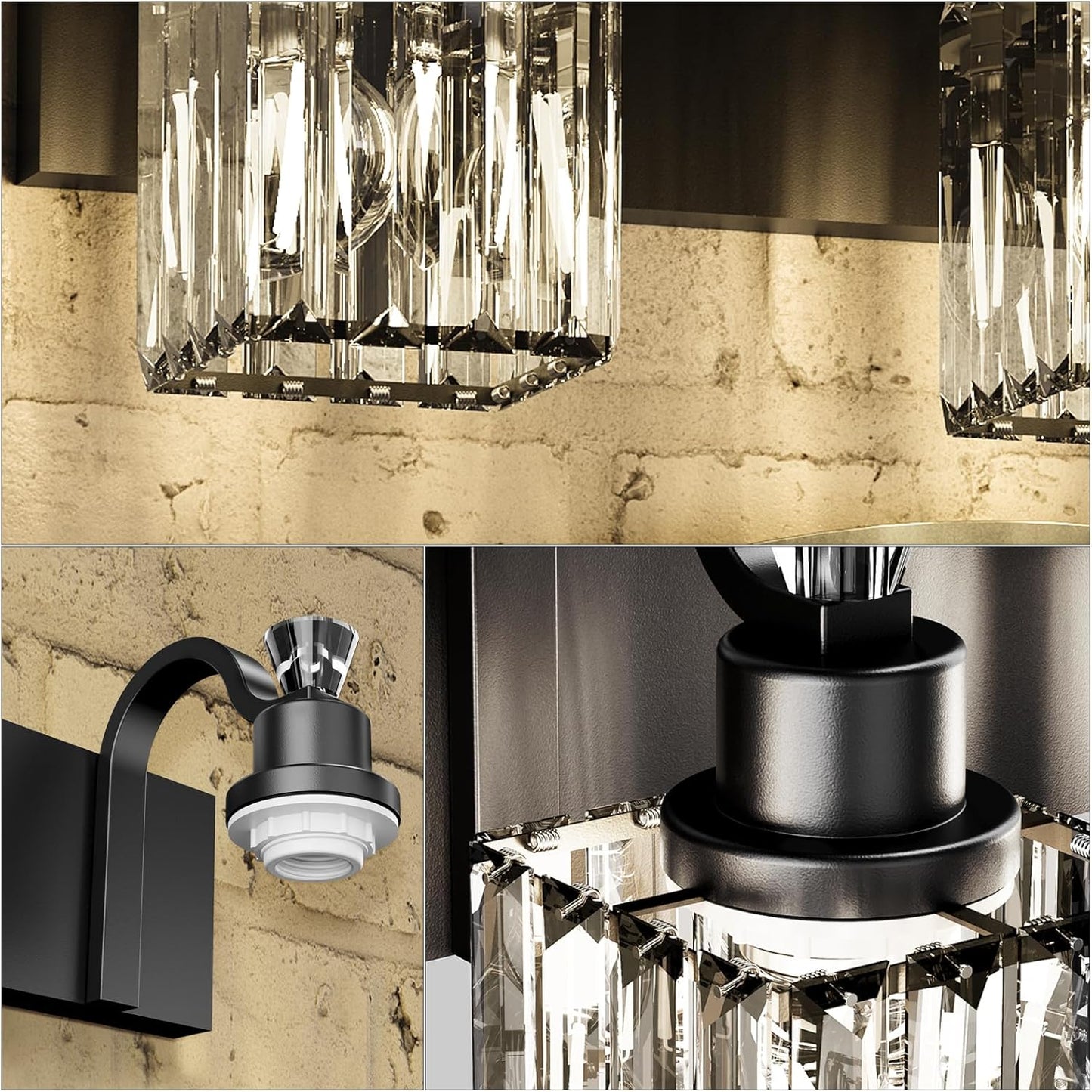 Crystal Vanity Lights - Elegant Bathroom & Makeup Mirror Lighting