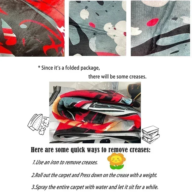 Floor Mat: Nordic Geometric Area Rug - Non-Slip, Washable Carpet