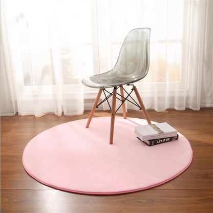 Round Carpet Rug - Coral Fleece Gray Living Room & Kids' Mat