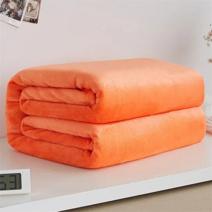 Blanket: 230GSM Coral Fleece Blanket - Soft Warm Bedspread Cover