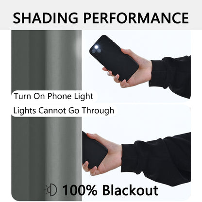 Blackout Curtains 100% Privacy Grommets Bedroom Drapes