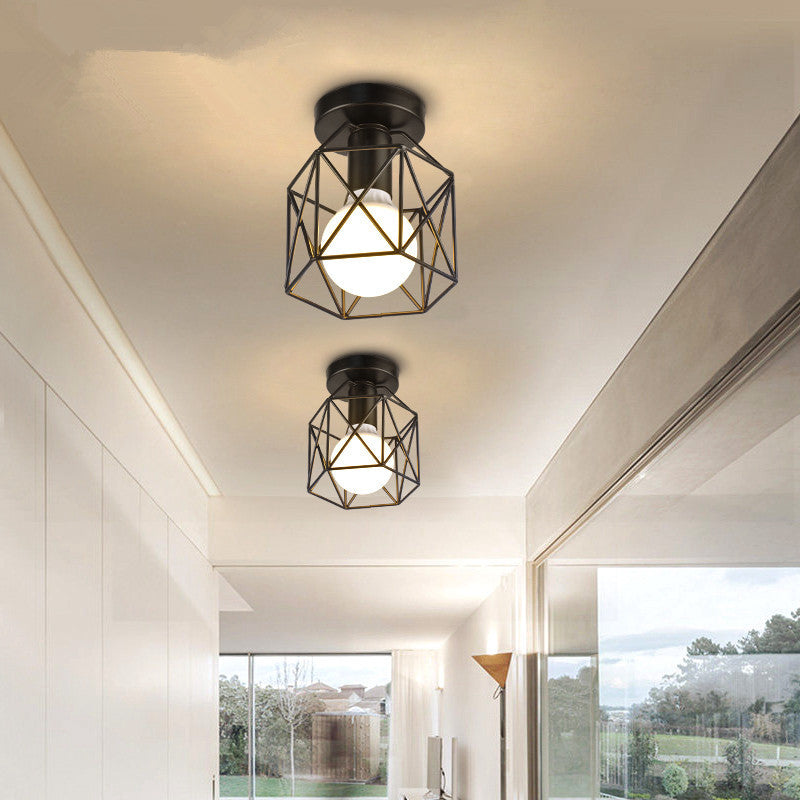 LED Ceiling Light - Nordic Black Iron Modern E27 Fixture
