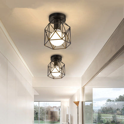 LED Ceiling Light - Nordic Black Iron Modern E27 Fixture
