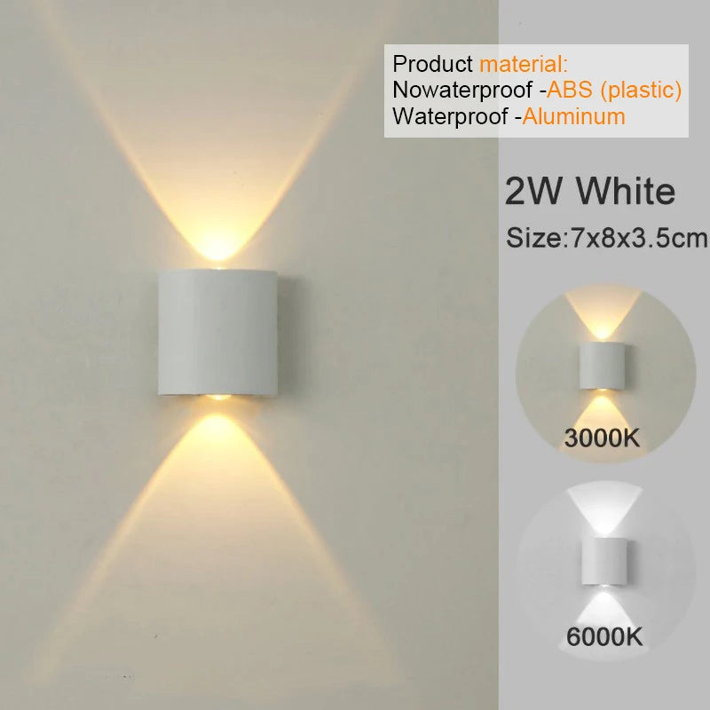 LED Wall Sconces: Modern Up/Down Indoor Outdoor Lights