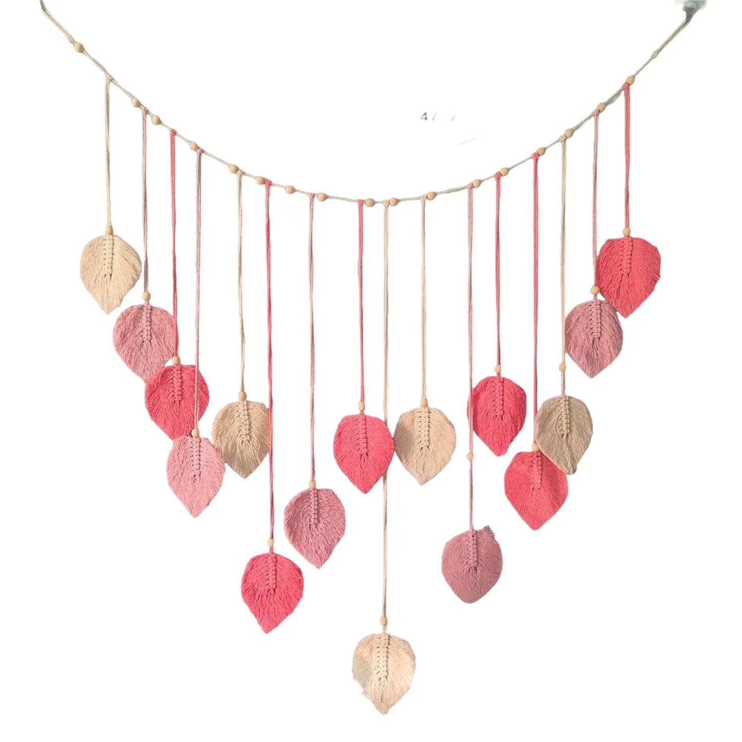 Wall Decoration: Boho Macrame Tapestry - Leaf Feather Wall Decor