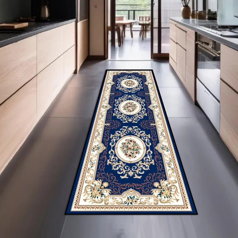 VIKAMA Velvet Persian Runner Rugs - Vintage Bohemian Non-Slip Mat