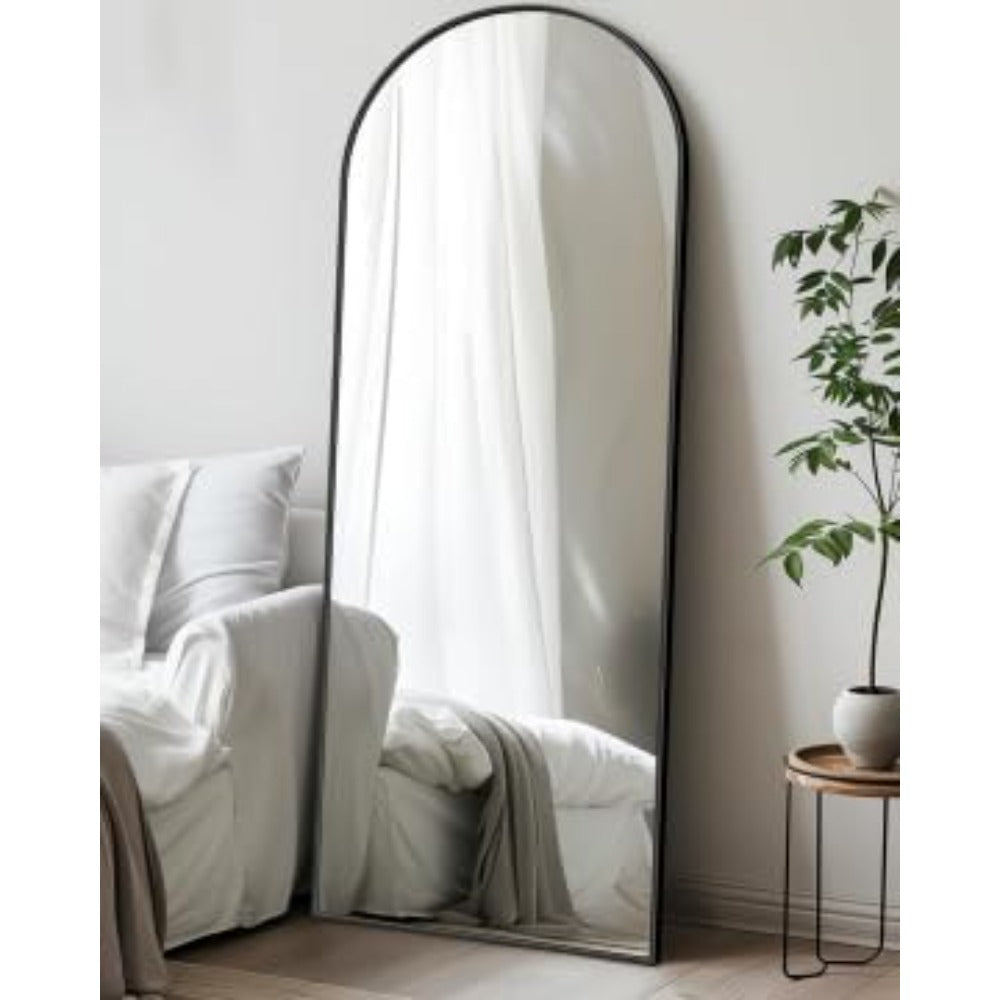 Full Length Mirror, 58"x19" Arch Floor Mirror, Floor Standing Mirror Freestanding Arch Full Body Mirrors with Stand for Bedroom,