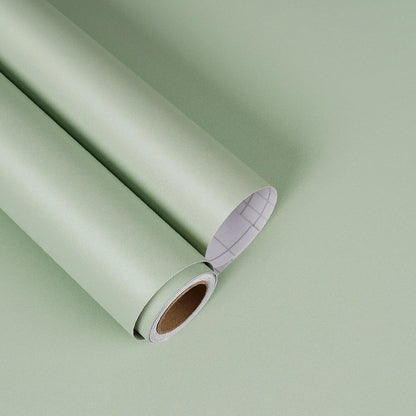 100cm Matte Wallpaper Green/White/Black PVC Self-Adhesive for Wall Shelf Liner Table Door Living Room Contact Paper Wall Decor