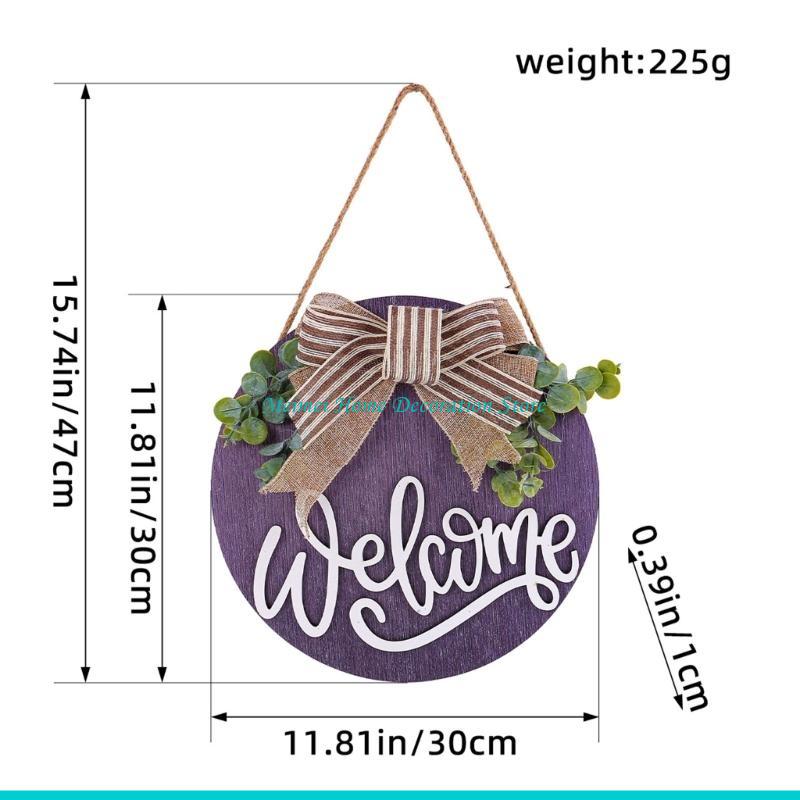 Farmhouse Welcome Sign - Handmade Bowknot Wreath