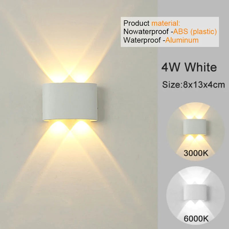 LED Wall Sconces: Modern Up/Down Indoor Outdoor Lights