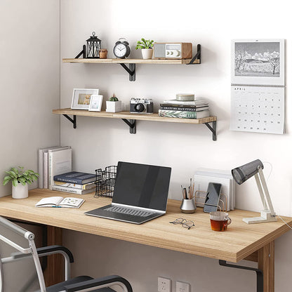 Floating Shelves: Wall-Mounted Wood Bookshelves for Home