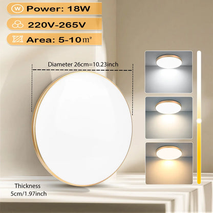 LED Ceiling Light Fixture Panel 30W - Waterproof Bathroom & Kitchen