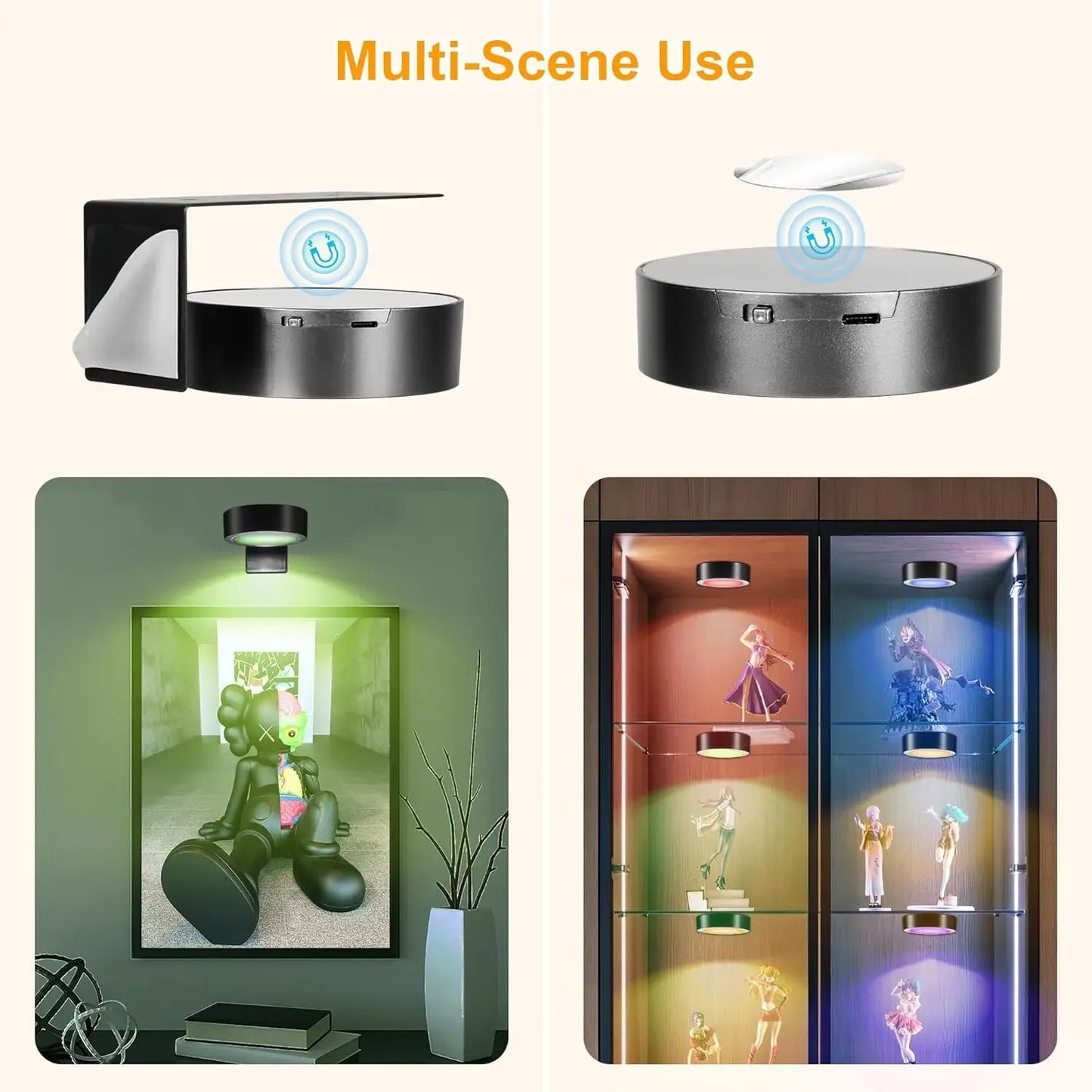 Battery Picture Wall Lamp: Wireless RGB Sconce with Timer