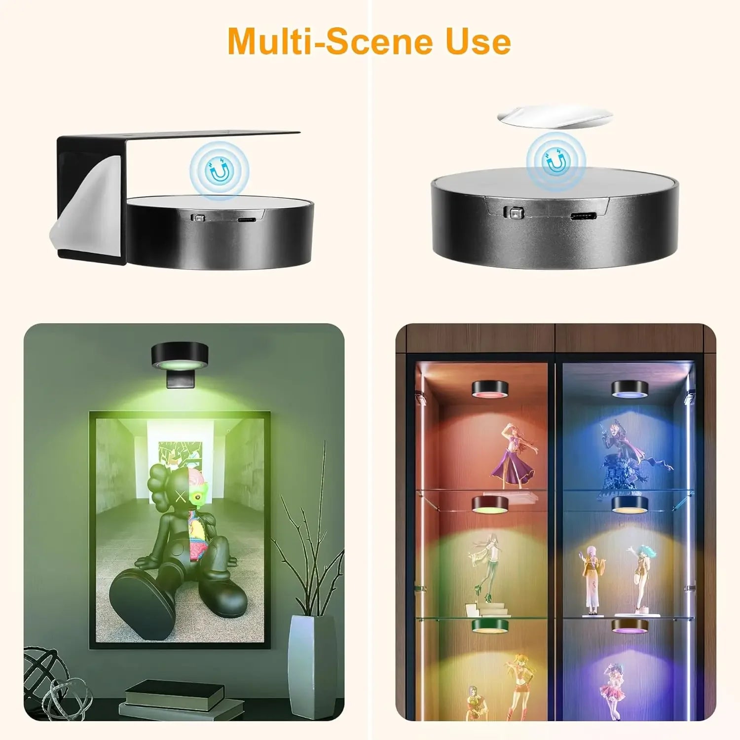 Battery Picture Wall Lamp: Wireless RGB Sconce with Timer