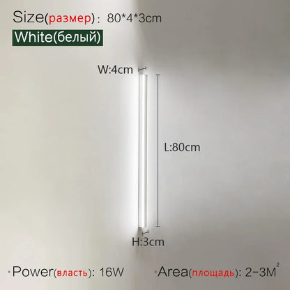 Living room sofa background wall lamp aisle bedroom bedside wall lamp minimalist ceiling lamp light luxury long strip wall lamp