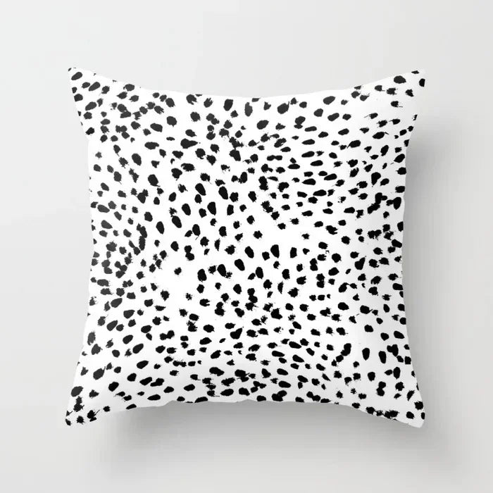 Nordic Geometric Pillow Cover 45x45CM - Black & White Chic