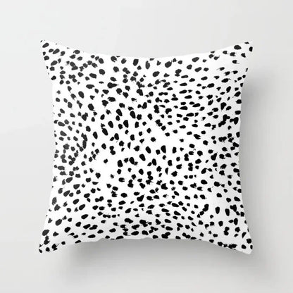Nordic Geometric Pillow Cover 45x45CM - Black & White Chic