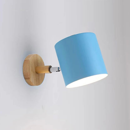 Wall Lamp: Nordic Solid Wood LED Wall Sconce - Minimalist Bedroom Light