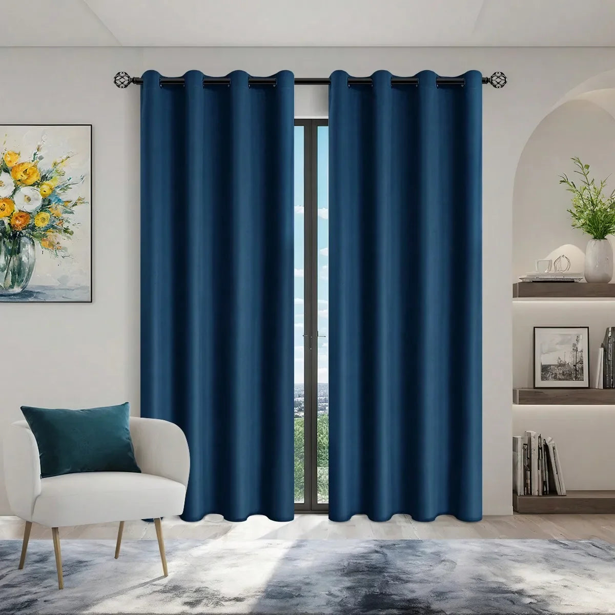 Blackout Curtains 100% Privacy Grommets Bedroom Drapes