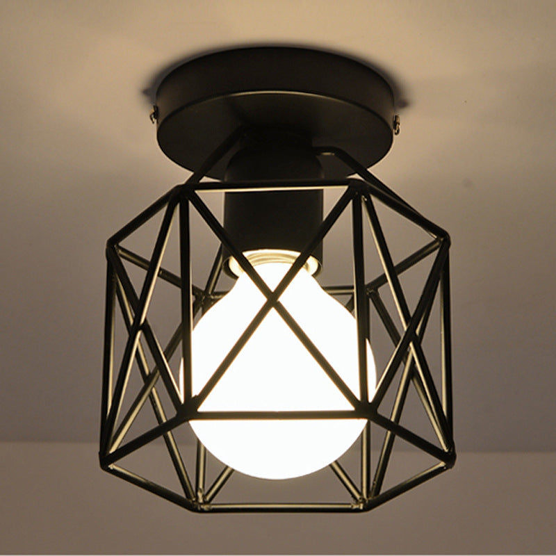 LED Ceiling Light - Nordic Black Iron Modern E27 Fixture