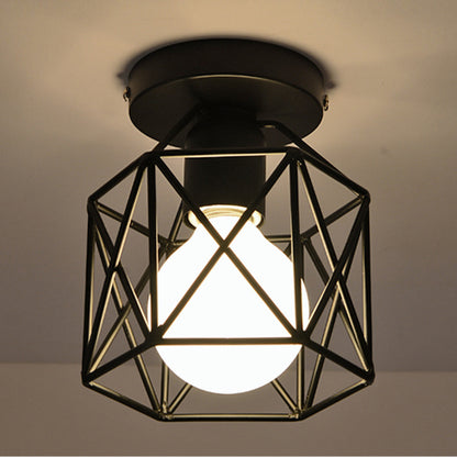 LED Ceiling Light - Nordic Black Iron Modern E27 Fixture