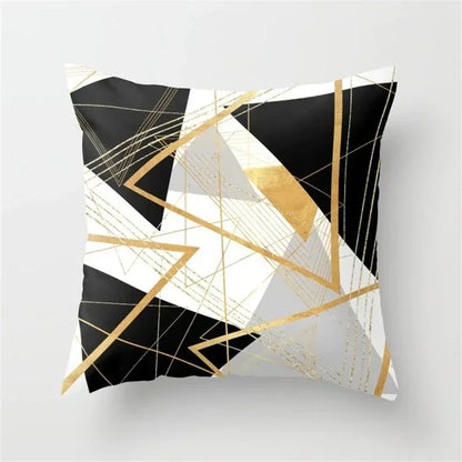 Nordic Geometric Pillow Cover 45x45CM - Black & White Chic