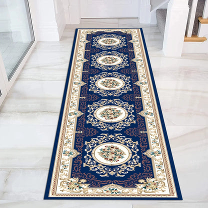 VIKAMA Velvet Persian Runner Rugs - Vintage Bohemian Non-Slip Mat