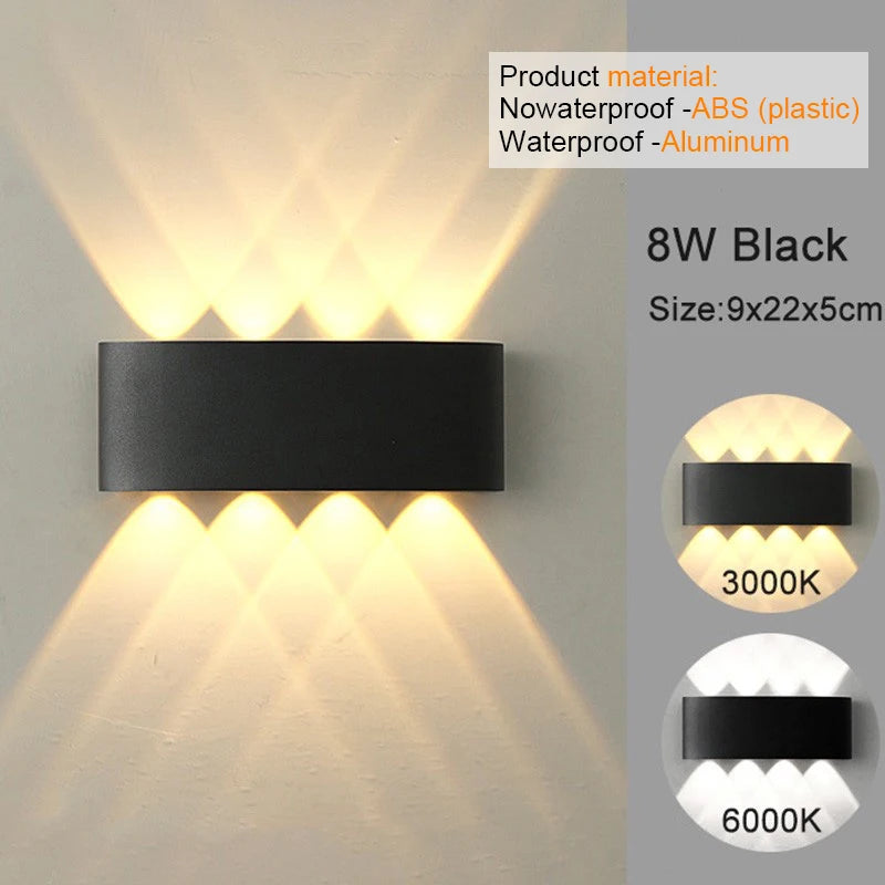 LED Wall Sconces: Modern Up/Down Indoor Outdoor Lights