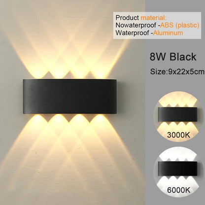 LED Wall Sconces: Modern Up/Down Indoor Outdoor Lights