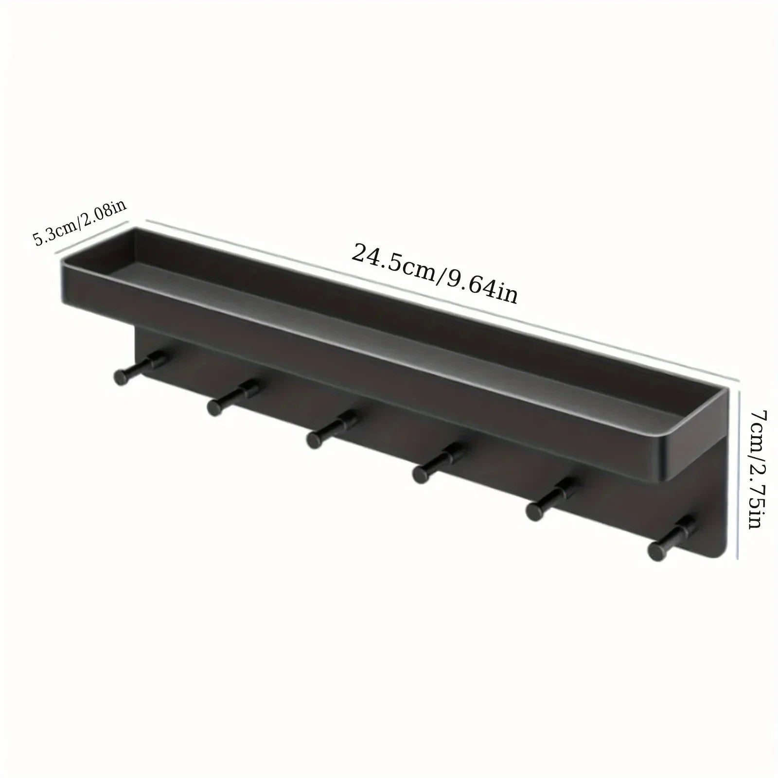 Key Holder Wall Decor: 6-Hook Mail Shelf Organizer
