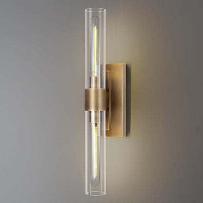 LED Wall Light - Double Head, Glass Sconce for Living Room