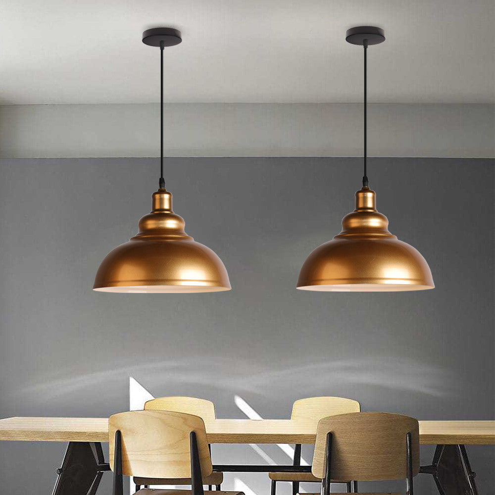 Gold Rust Retro Pendant Light - Vintage Industrial Style