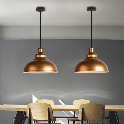 Gold Rust Retro Pendant Light - Vintage Industrial Style
