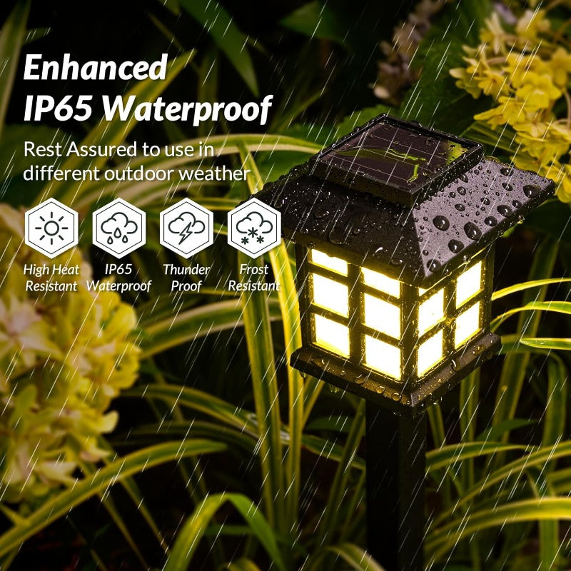 Solar Pathway Lights 2-Pack: Waterproof Outdoor Garden Lamps