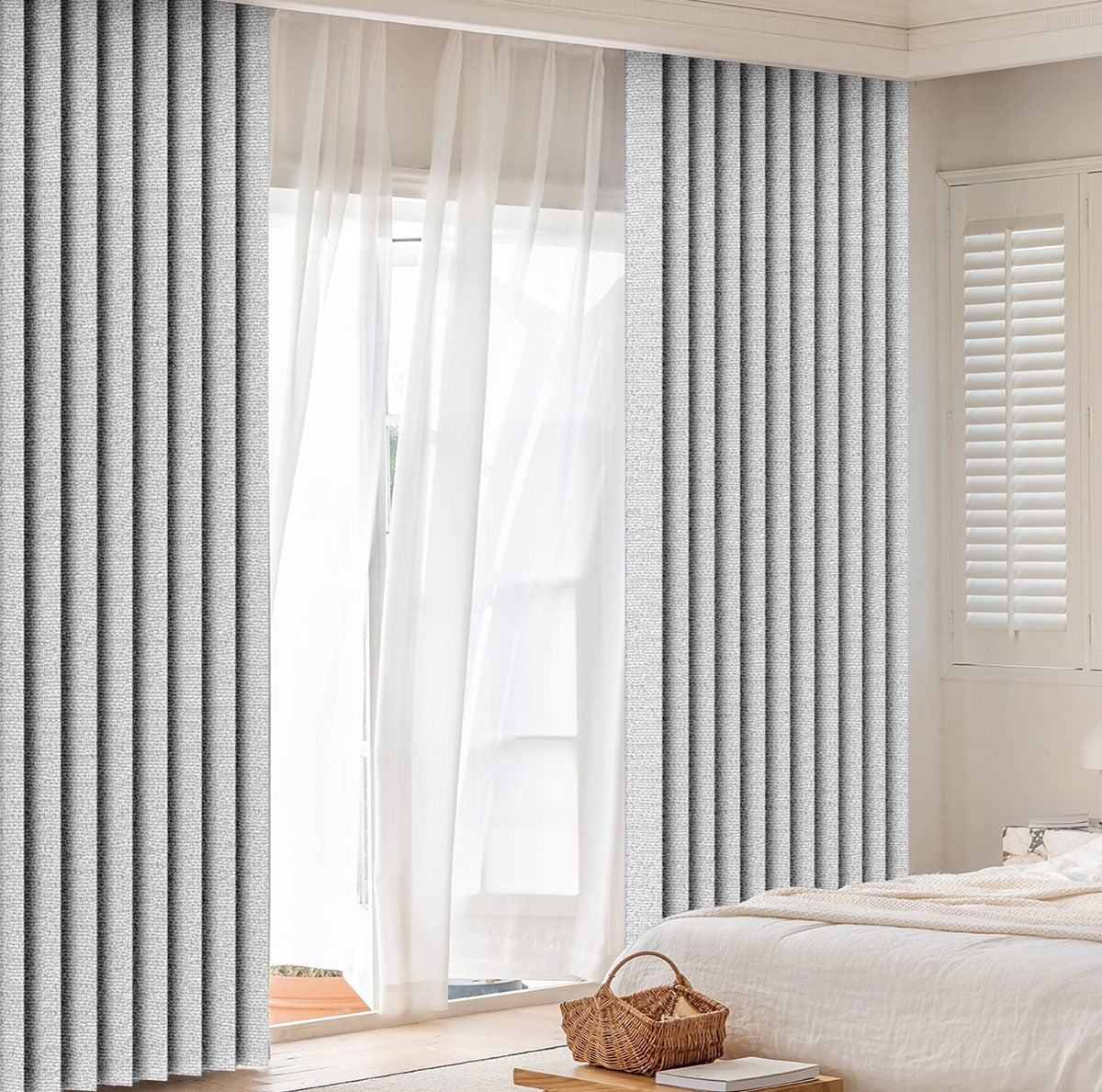 Light Filtering Room Divider Curtain - Sheer Privacy Partition