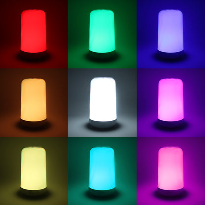 Table Lamp: Bluetooth Smart Touch RGB LED Bedside Lamp USB Rechargeable